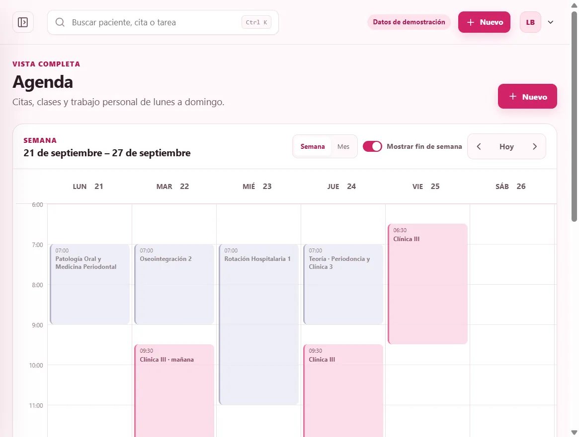 Vista del proyecto PerioSmile